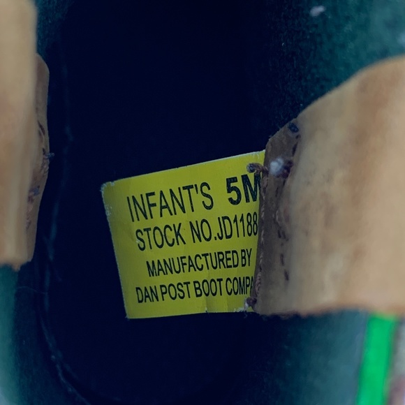 John Deere Johnny Popper JD1188 Infant Toddler Camo Leather Boots 5 M - Picture 6 of 7